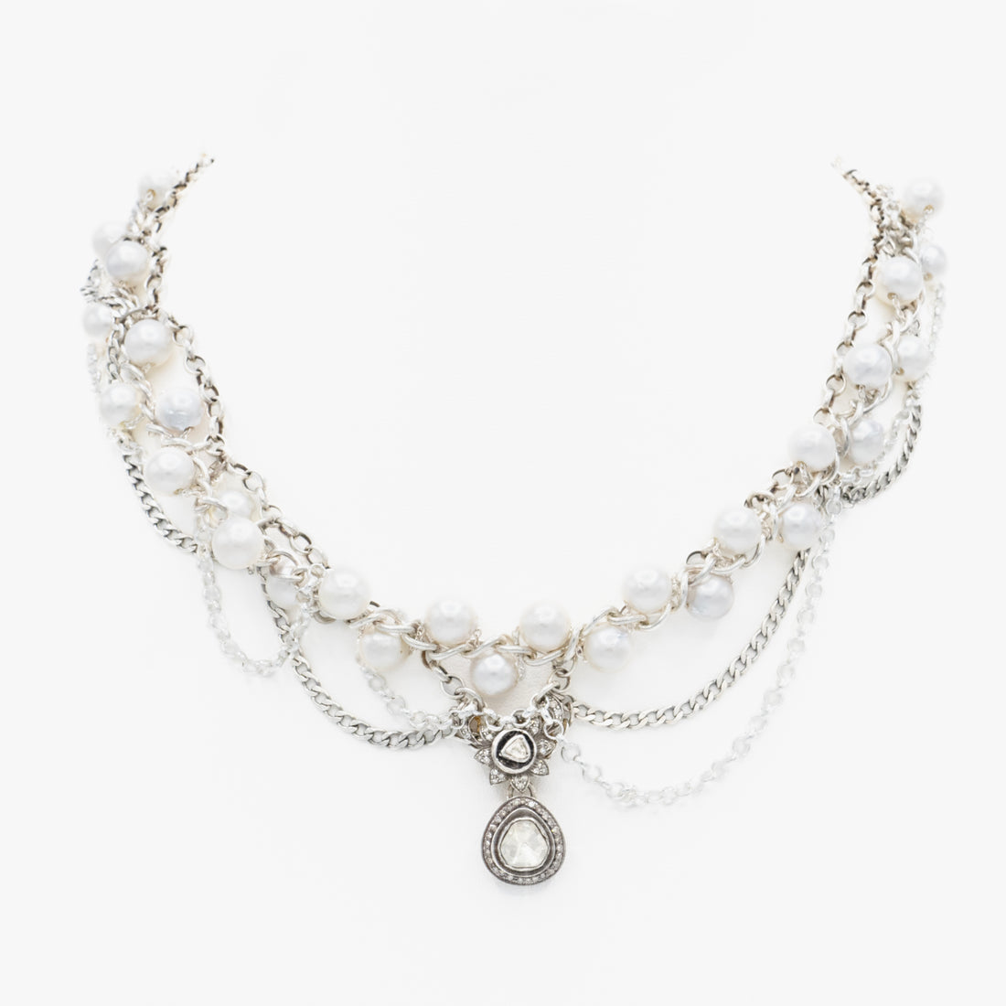 AM Studio South Sea Pearl and Polki Diamond Necklace