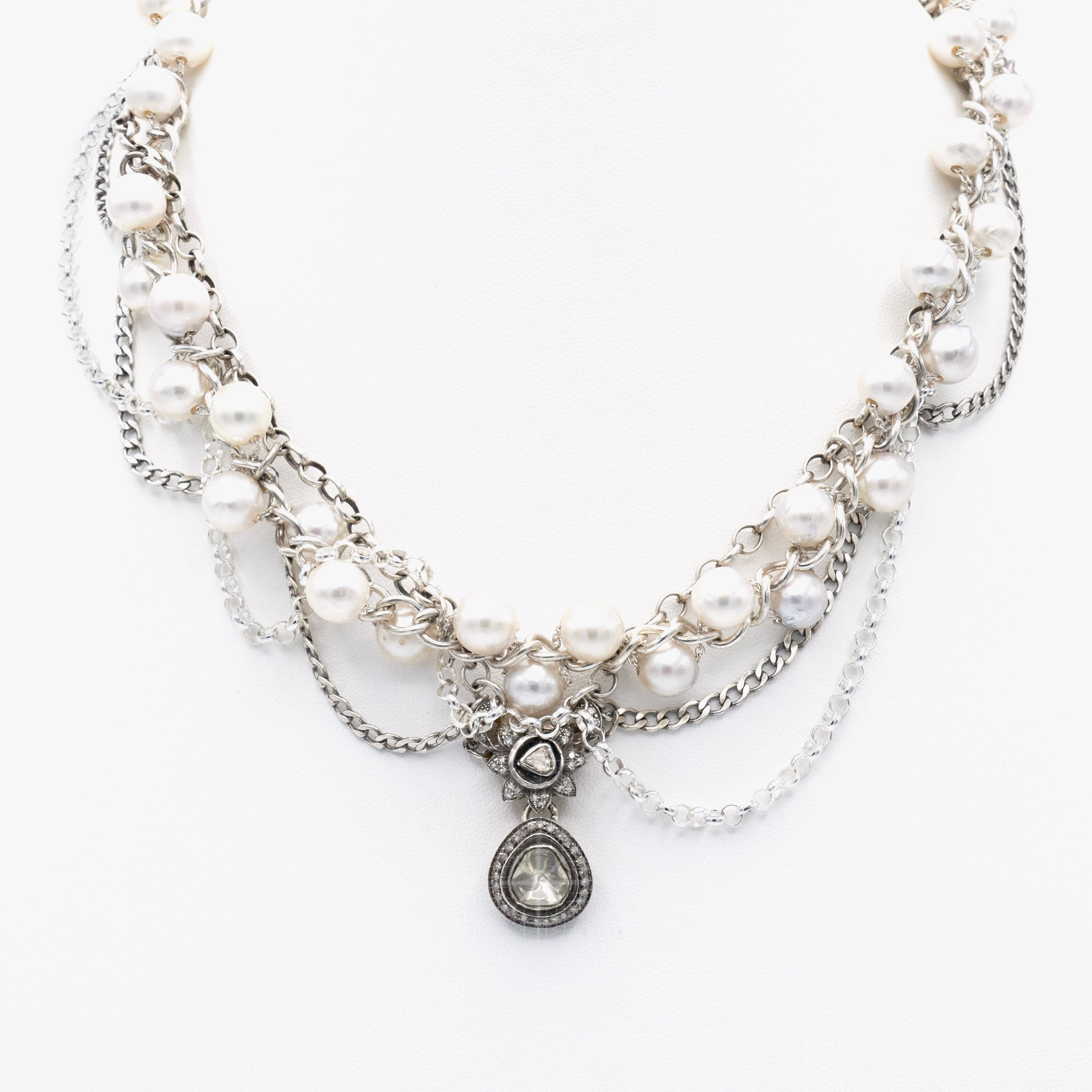 AM Studio South Sea Pearl and Polki Diamond Necklace