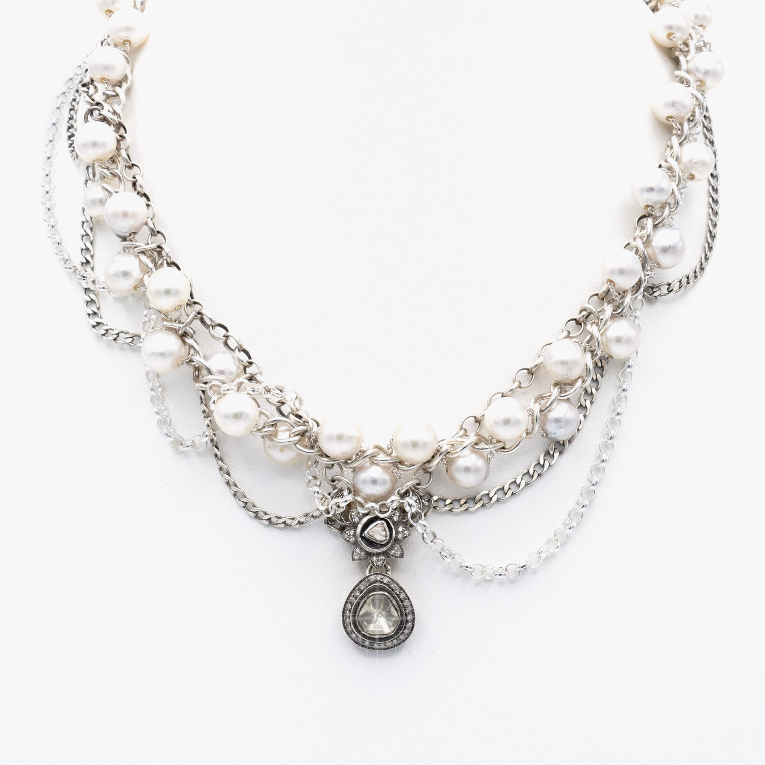 AM Studio South Sea Pearl and Polki Diamond Necklace