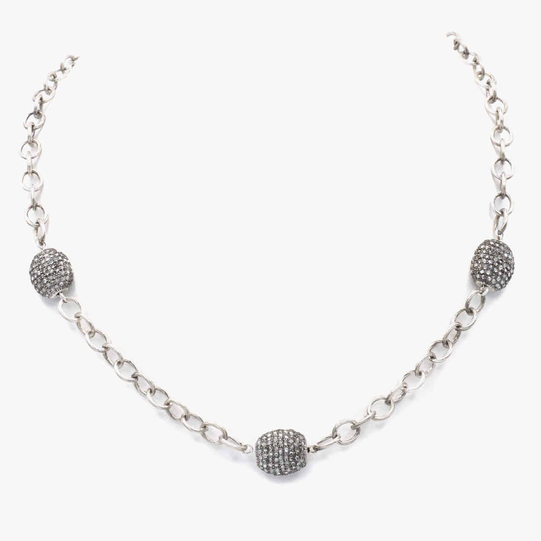 AM Studio Vintage Diamond Bead Collar Necklace