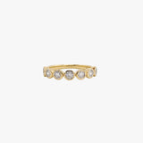 14K gold band with diamonds