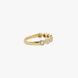 14K gold band with diamonds