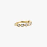 14K gold band with diamonds
