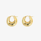 14K gold hoop earrings by AM Studio.