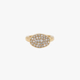 Gold and pave diamond ring
