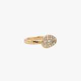 Gold and pave diamond ring