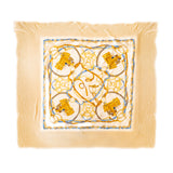 Avant Toi Silk Print Foulard Scarf in Vanilla — 100% silk and destroyed edges, 51 x 47 inches, made in Italy