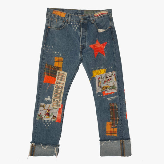 B-532 Lumber/Travel Patched 501 Jeans