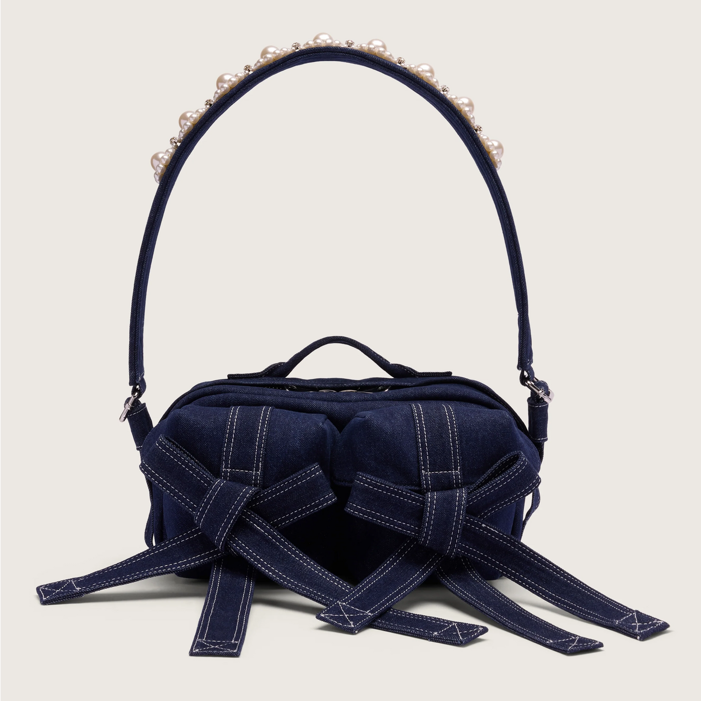 Beaded Classic Bow Crossbody Bag