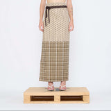 Barbara Bologna Print Pareo wrap Skirt with multiple prints worn by model