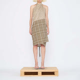 Barbara Bologna Print Pareo wrap Skirt with multiple prints worn by model as a dress
