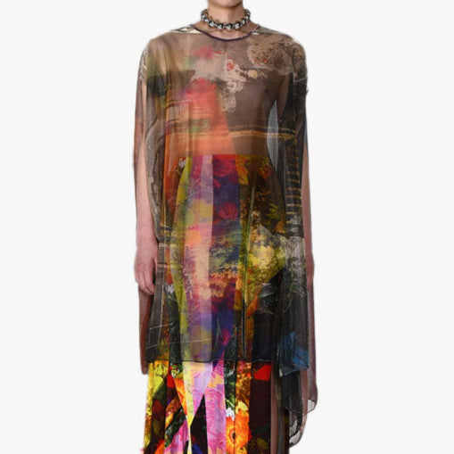 Sheer Print Top