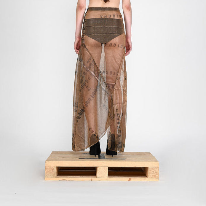 Sheer Print Skirt