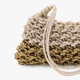 Mela Champagne and Gold Zirconia Bag