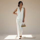 Mela Champagne and Gold Zirconia Bag