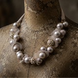 Vintage Faux Pearl and Rhinestone Necklace