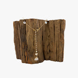Moonstone and 18KT Gold Nugget Necklace