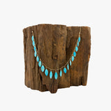 Sleeping Beauty Turquoise Marquise Drops Necklace