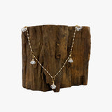 18KT Gold, Moonstone and Japanese Ayoka Pearls Necklace