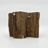 18KT Gold, Moonstone and Japanese Ayoka Pearls Necklace