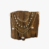 18KT Gold, Moonstone and Japanese Ayoka Pearls Necklace