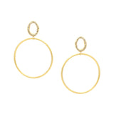 18K Gold Hoop Earrings with Diamonds