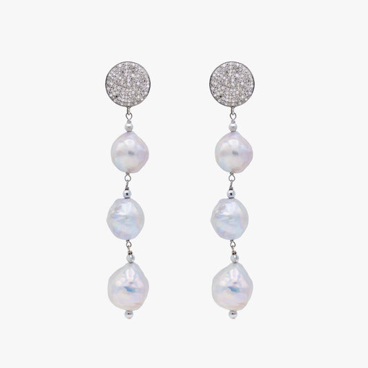 Pearl and Diamond Earrings