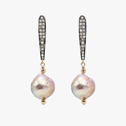 Pearl and Diamond Earrings