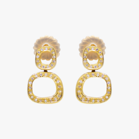 Gold and Diamond Earrings