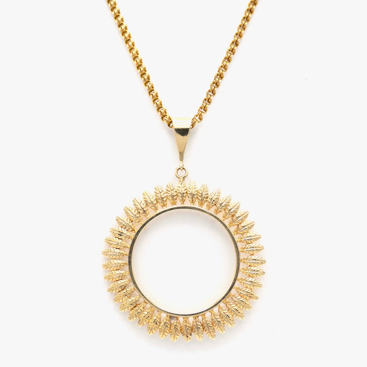 Vintage 14K Gold Sun Necklace