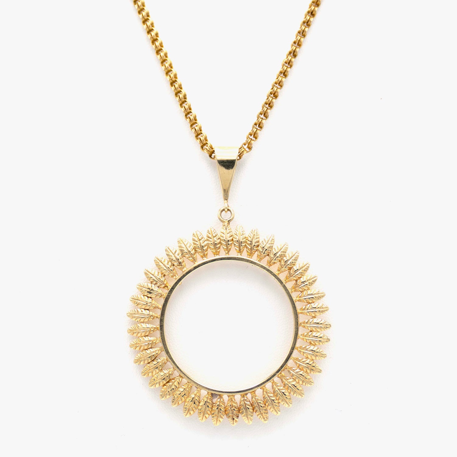 Vintage Gold Sun Necklace