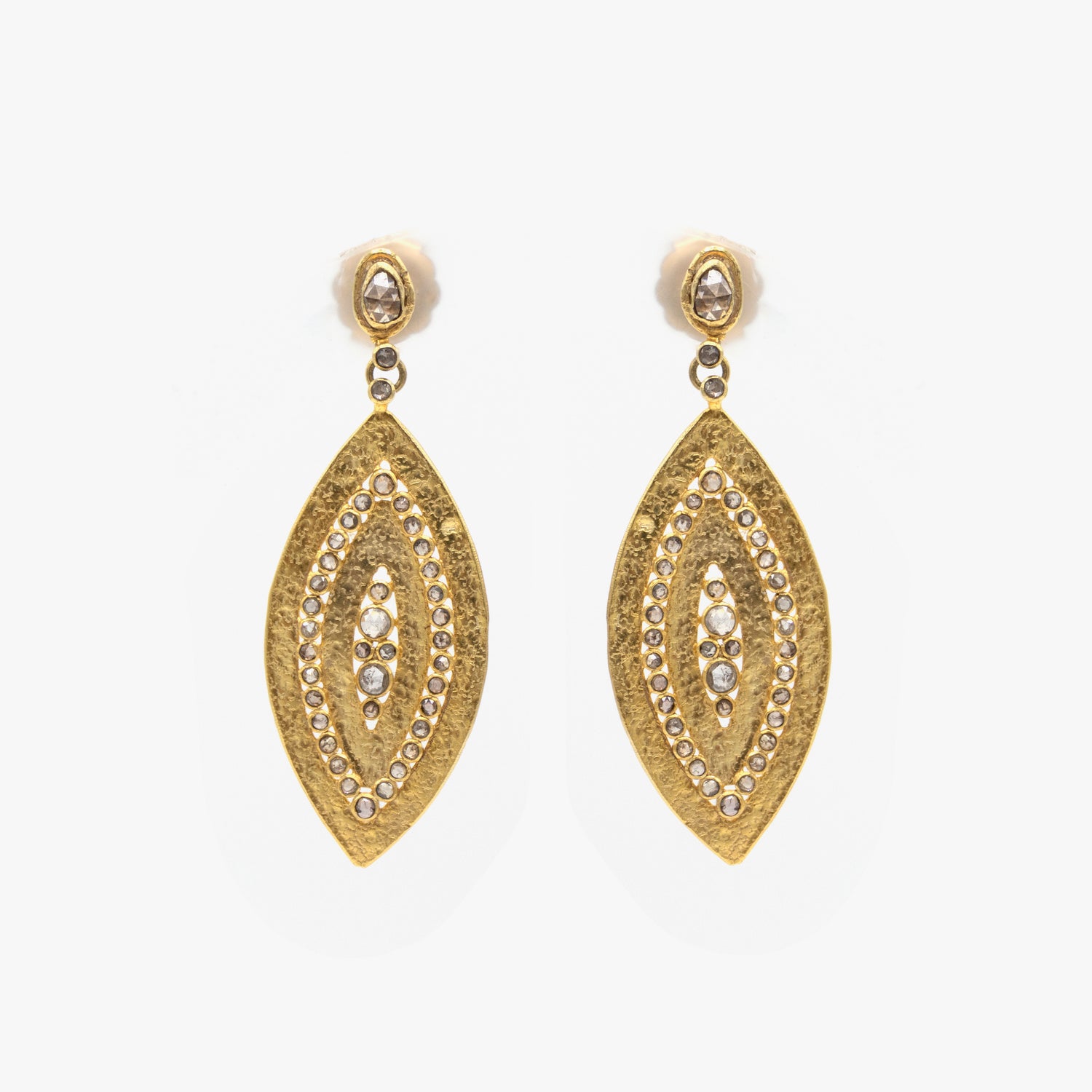 Gold &amp; Diamond Earrings