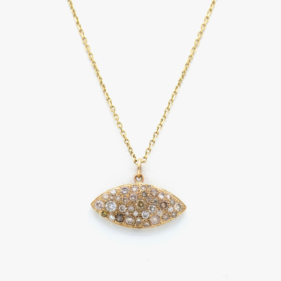 Irit Design 14K Gold and Diamond Eye Pendant Necklace