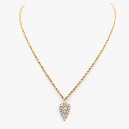 Irit Design 10K Gold and Diamond Heart Necklace