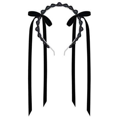 Simone Rocha Bow Ribbon Crystal Daisy Hairband