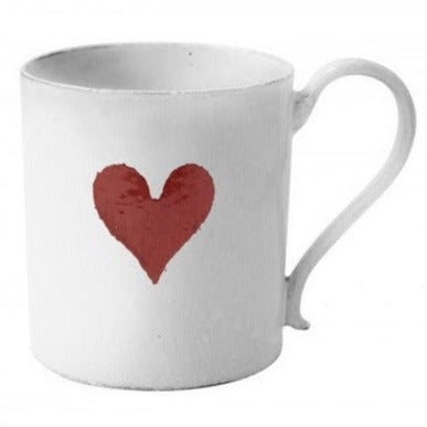 Handmade heart mug from Astier de Villatte