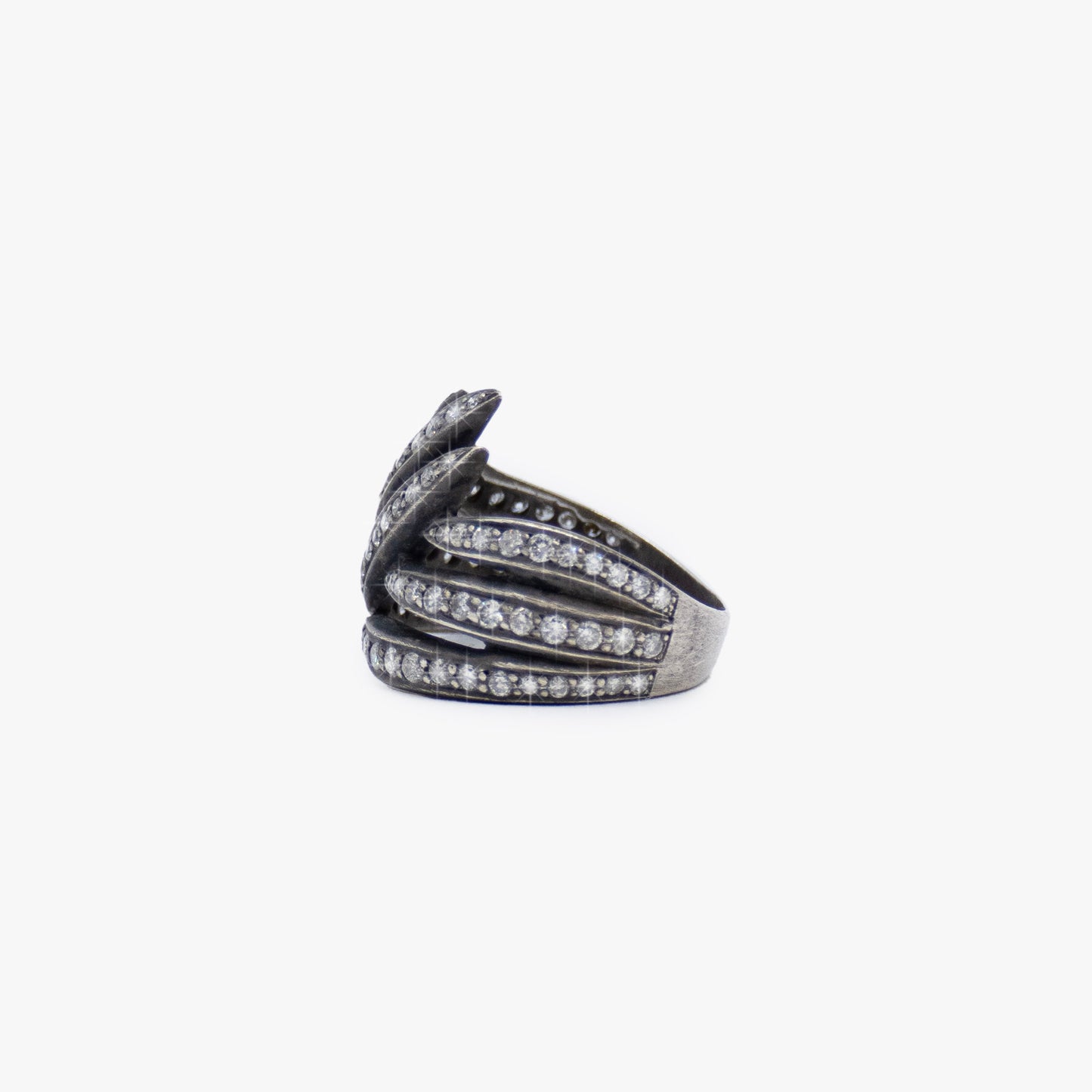 Sterling Silver and Diamond Ring