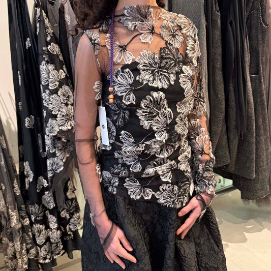 Floral Tulle Shirt