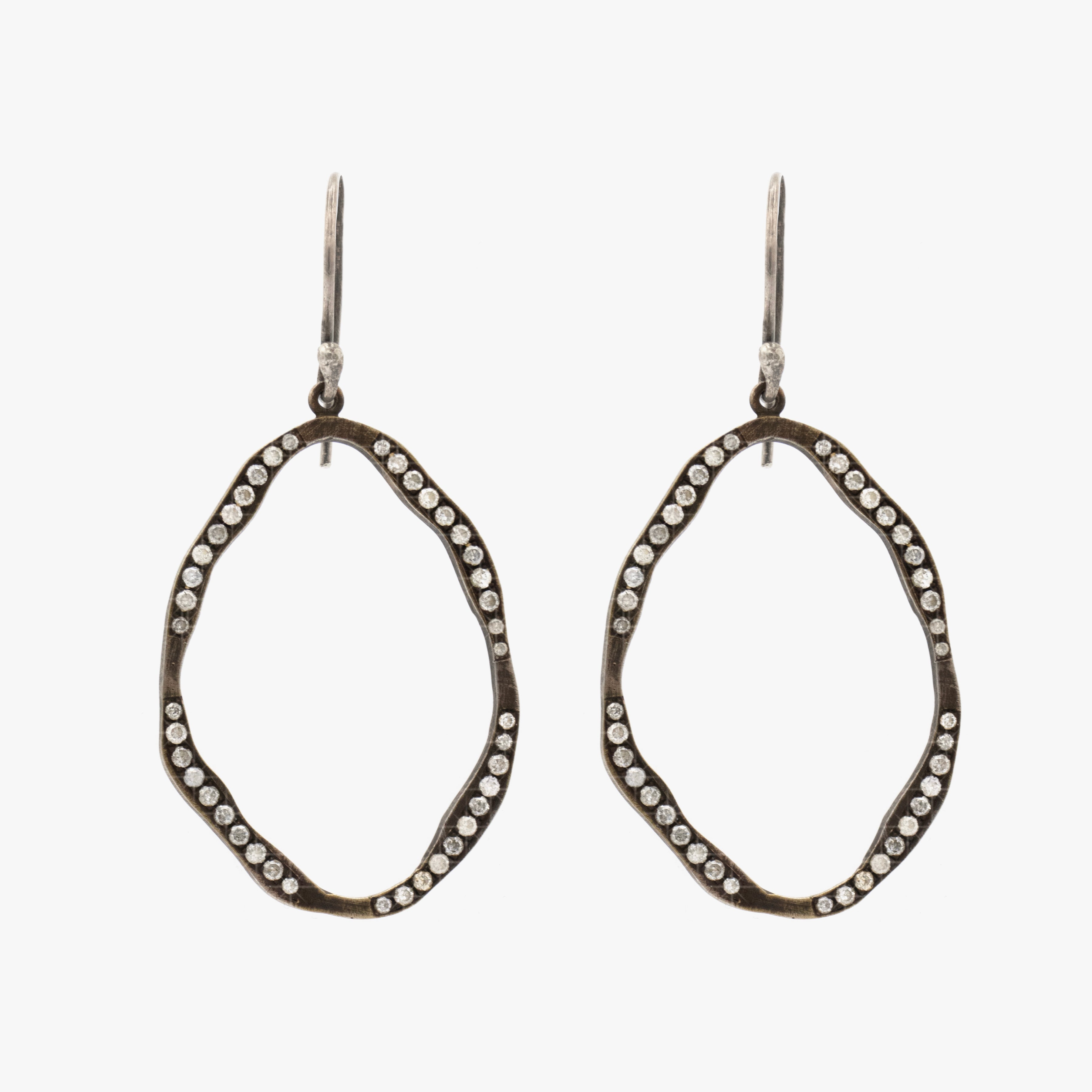 Irit Design Hoop Earrings With Diamonds