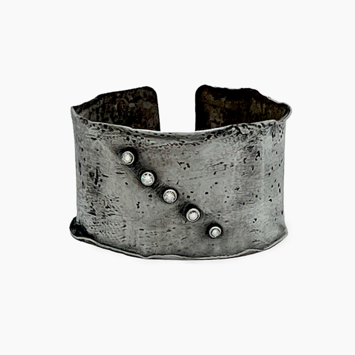 Sterling Silver and Diamonds Cuff