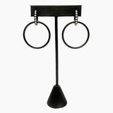 Irit Design Diamonds and Sterling Silver Hoop Earrings