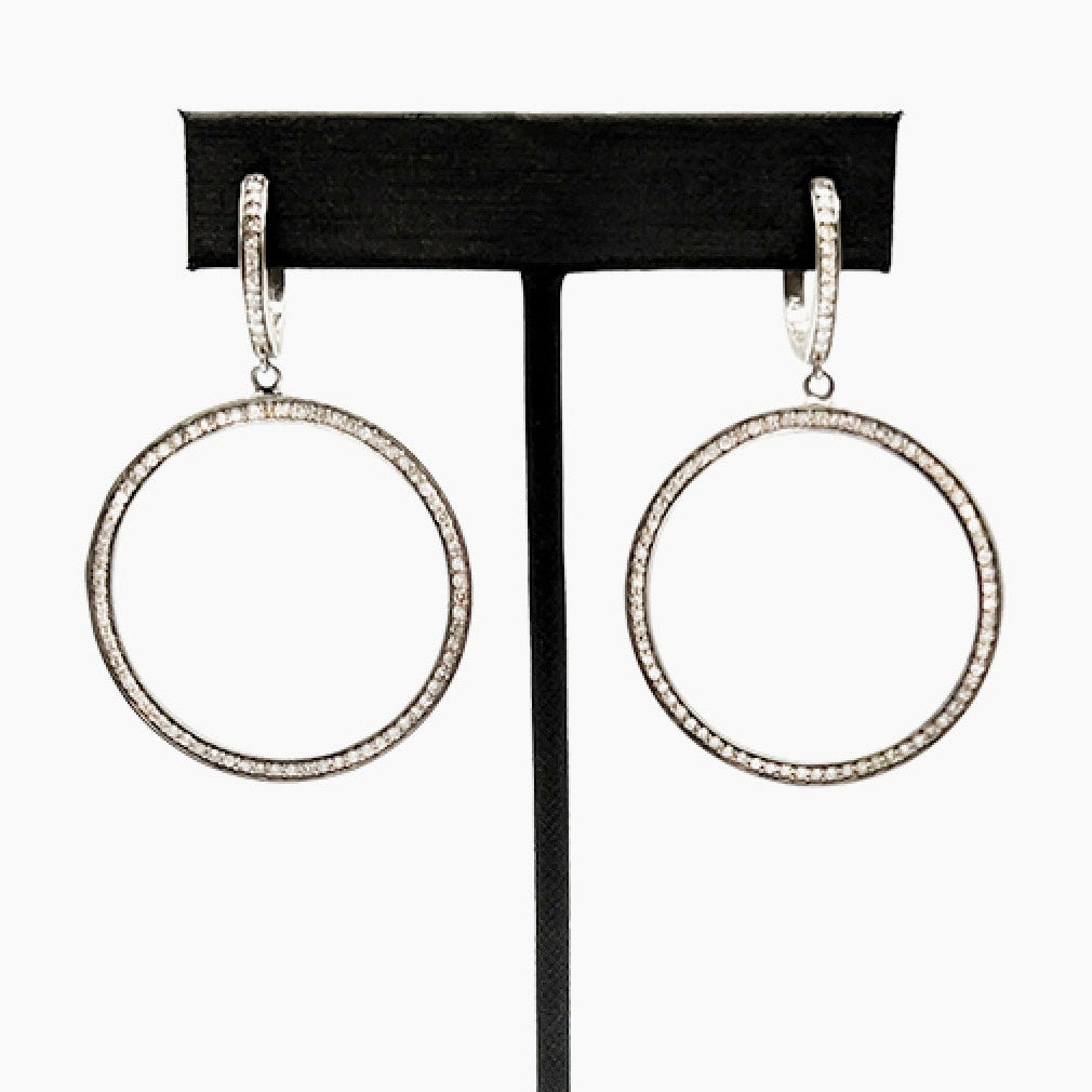 Diamond Hoop Earrings