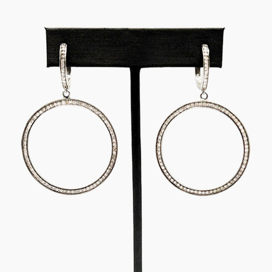 Diamond Hoop Earrings