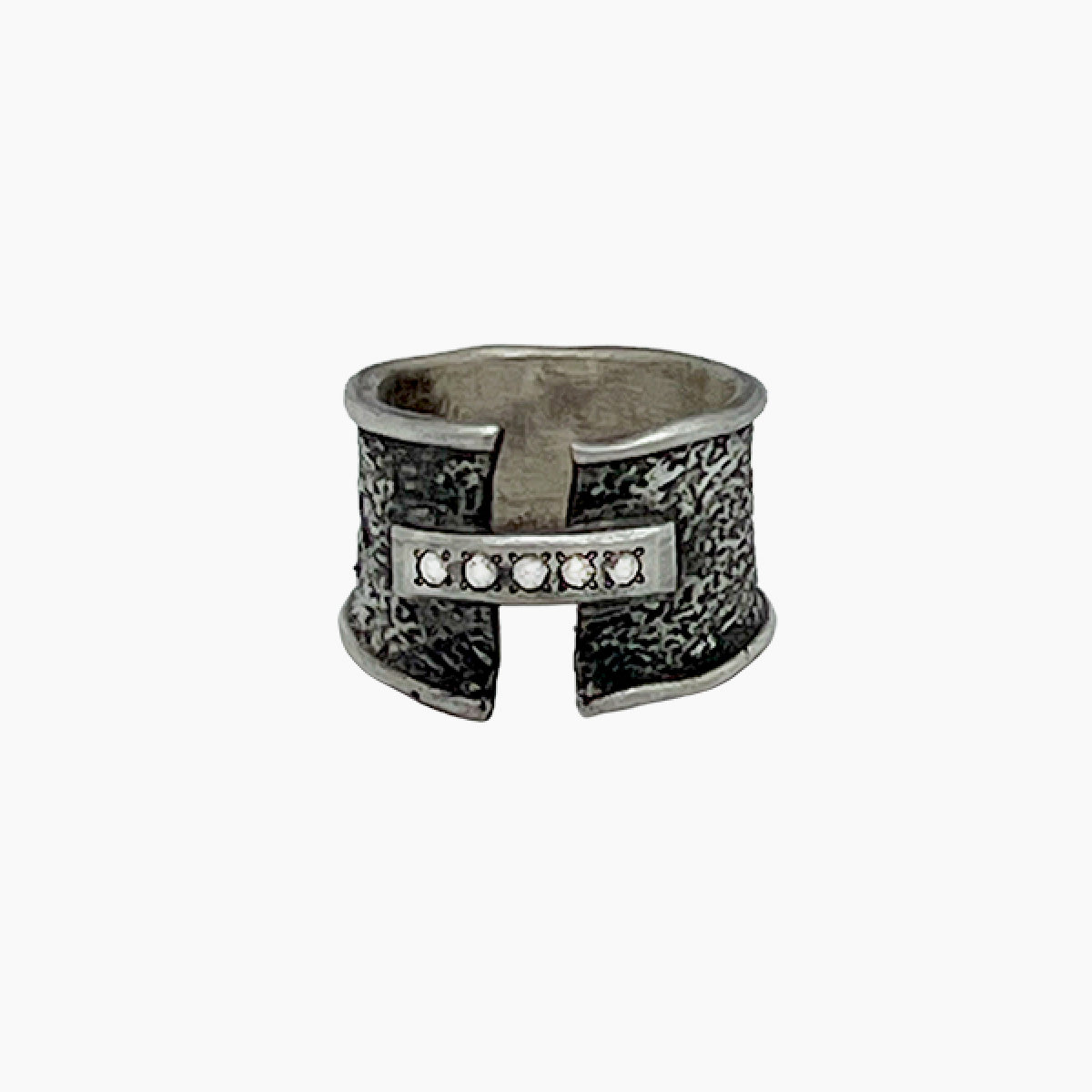 Sterling Silver and Diamonds Ring