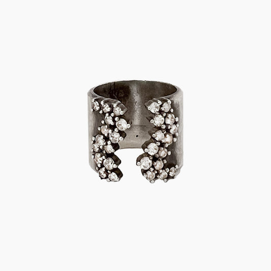 Sterling Silver and Diamonds Ring