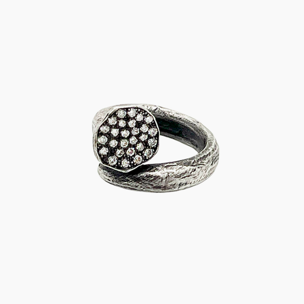 Sterling Silver and Diamonds Ring
