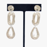 Diamonds and Sterling Silver Earrings