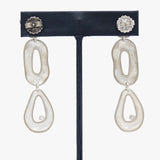 Diamonds and Sterling Silver Earrings