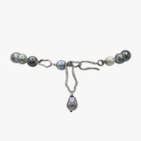 Back of a Tahitian pearl necklace