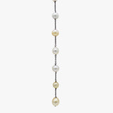 Champagne pearl lariat necklace